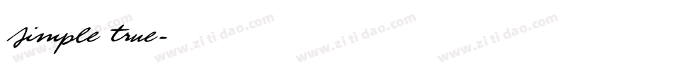 Simple true字体转换